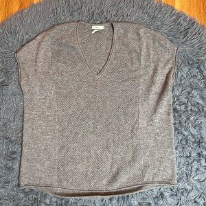 Vince Gray 100% Cashmere Oversized V-Neck Sweater Vest Size S
